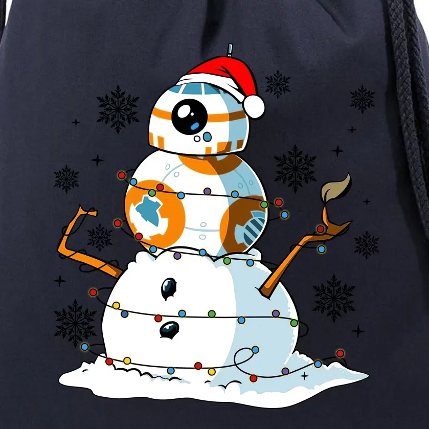 Bb8 Christmas Star Movie Wars Couples Bb8 Christmas Lights Drawstring Bag