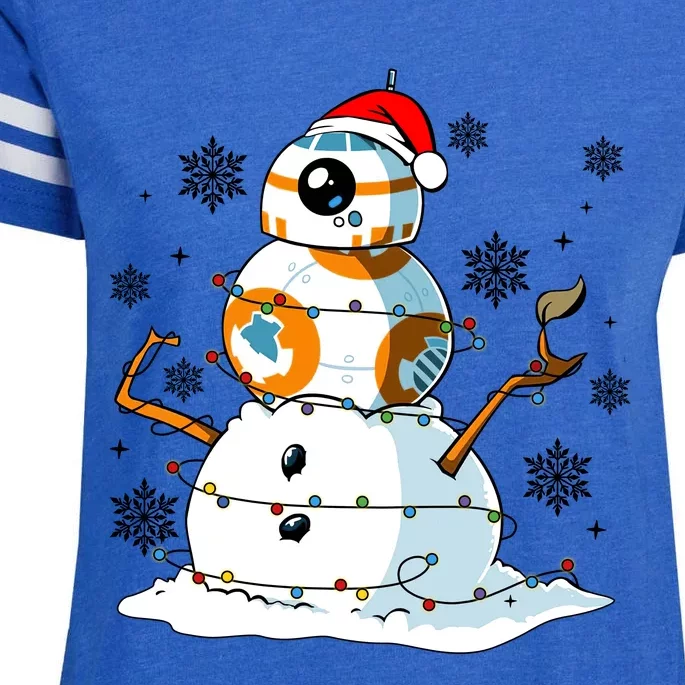 Bb8 Christmas Star Movie Wars Couples Bb8 Christmas Lights Enza Ladies Jersey Football T-Shirt