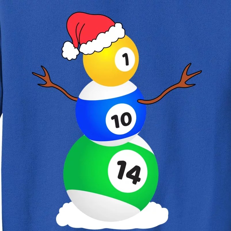 Billiards Christmas Snow Cute Gift Pool Player Christmas Pjs Funny Gift Tall Sweatshirt