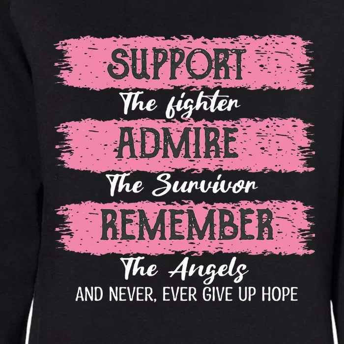 Breast Cancer Support Admire Honor Breast Cancer Awareness Womens California Wash Sweatshirt