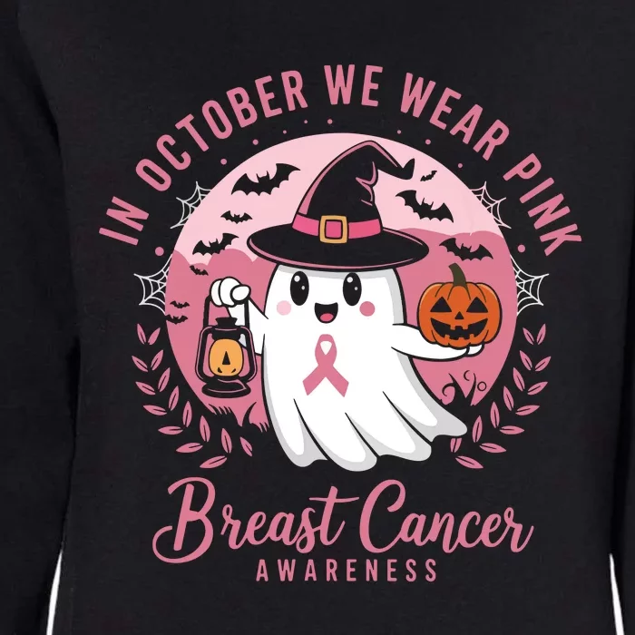 Breast Cancer Shirts Women Halloween In October We Wear Womens California Wash Sweatshirt