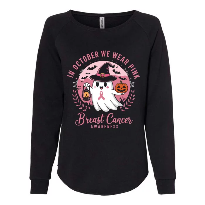 Breast Cancer Shirts Women Halloween In October We Wear Womens California Wash Sweatshirt