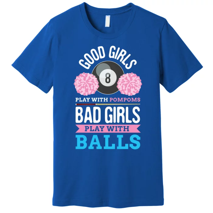 Billiards Cue Sport Game Pool Balls Billiard Player Gift Premium T-Shirt