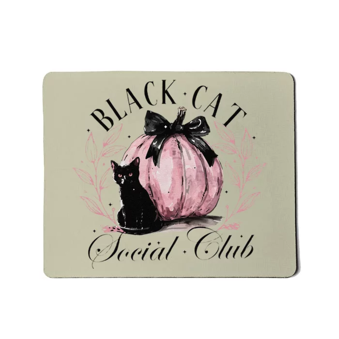 Black Cat Social Club Halloween Cat Mama Mousepad