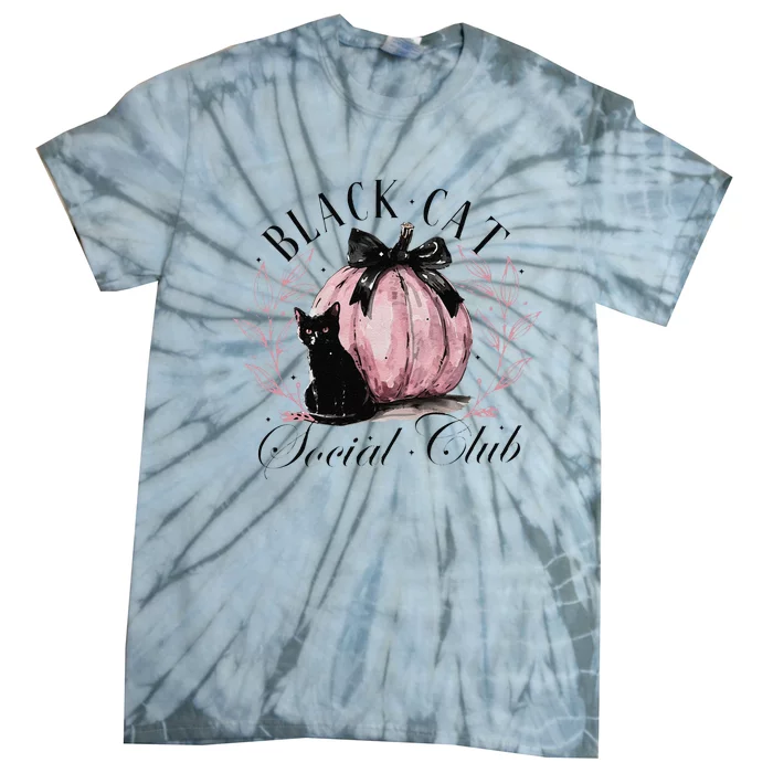 Black Cat Social Club Halloween Cat Mama Tie-Dye T-Shirt