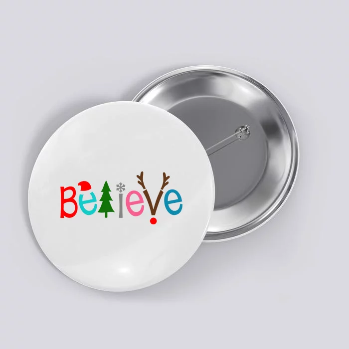 Believe Christmas Spirit Festive Button