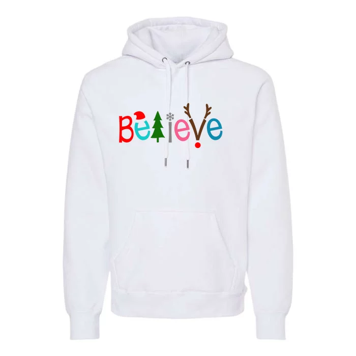 Believe Christmas Spirit Festive Premium Hoodie