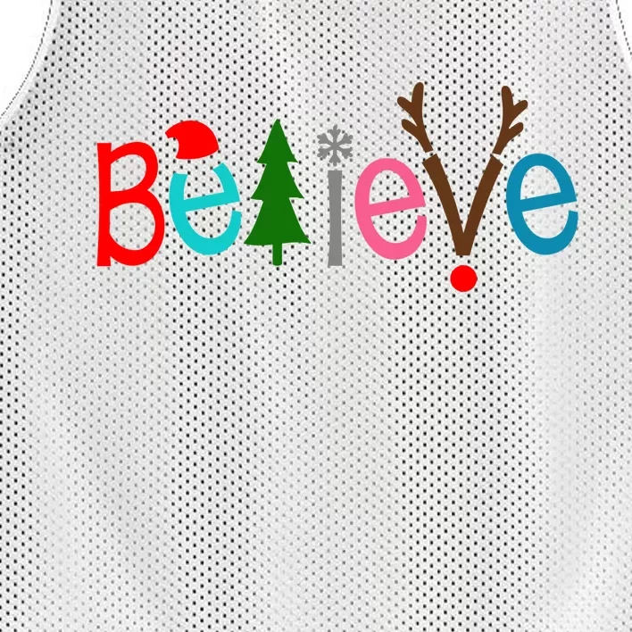 Believe Christmas Spirit Festive Mesh Reversible Basketball Jersey Tank