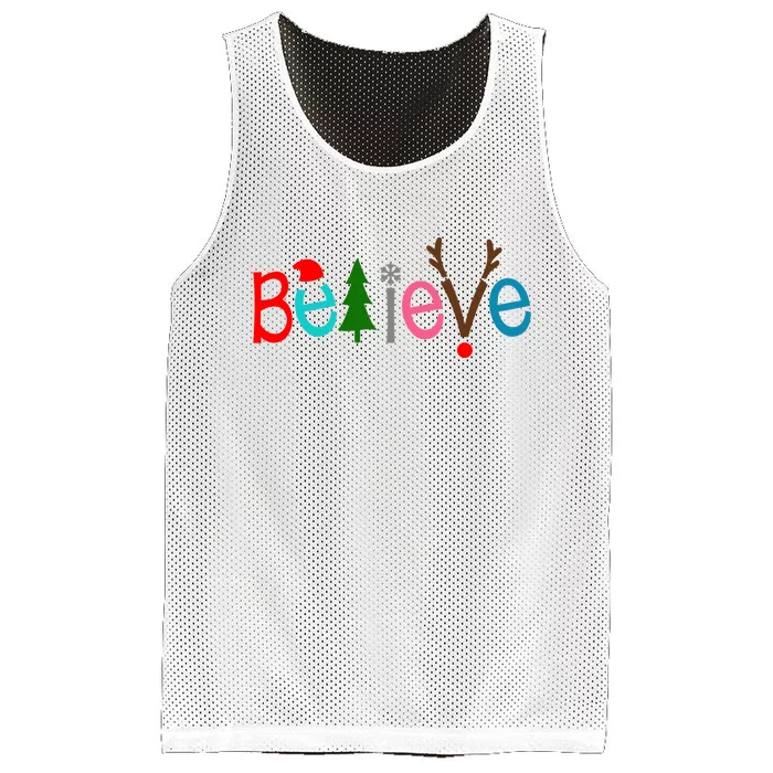 Believe Christmas Spirit Festive Mesh Reversible Basketball Jersey Tank