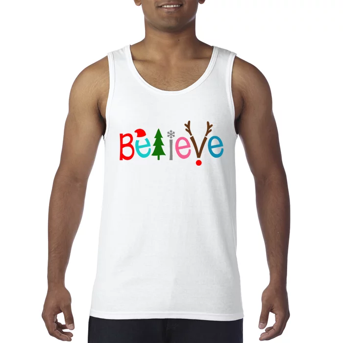 Believe Christmas Spirit Festive Tank Top