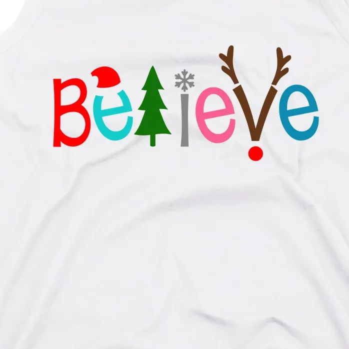 Believe Christmas Spirit Festive Tank Top