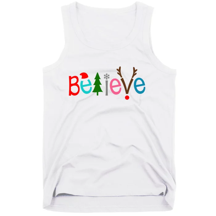 Believe Christmas Spirit Festive Tank Top