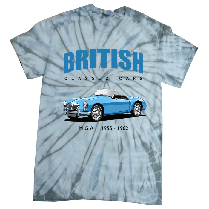 British Classic Sports Cars MG MGA Tie-Dye T-Shirt