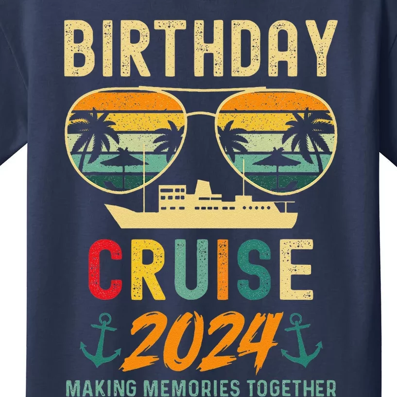 Birthday Cruise Shirts 2024 Squad Family Vacation Summer Kids T-Shirt