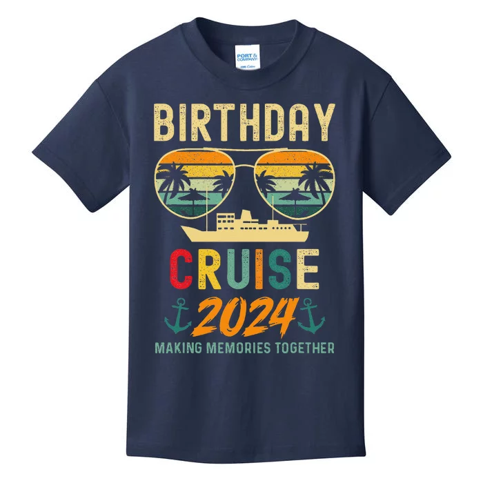 Birthday Cruise Shirts 2024 Squad Family Vacation Summer Kids T-Shirt