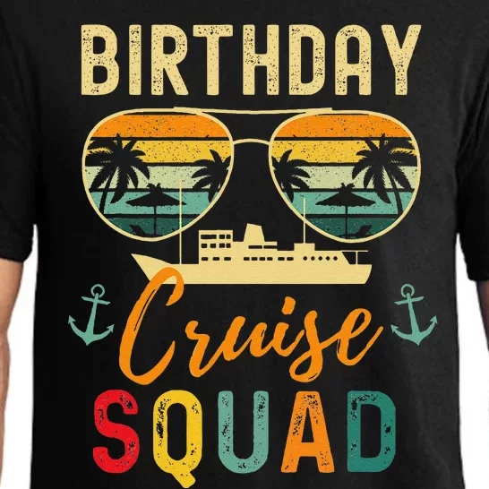 Birthday Cruise Shirts 2024 Squad Family Vacation Summer Pajama Set