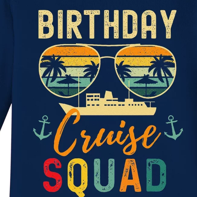 Birthday Cruise Shirts 2024 Squad Family Vacation Summer Baby Long Sleeve Bodysuit