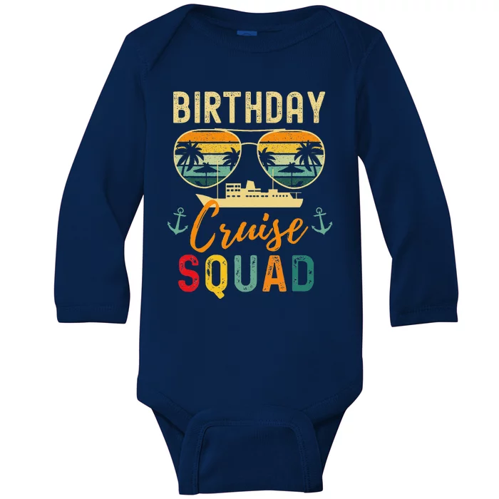 Birthday Cruise Shirts 2024 Squad Family Vacation Summer Baby Long Sleeve Bodysuit