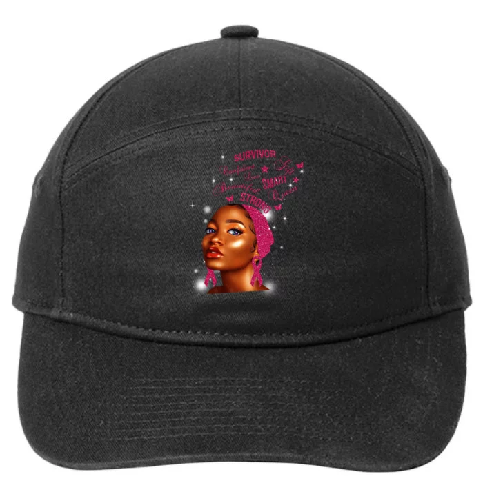 Breast Cancer Survivor Queen 7-Panel Snapback Hat