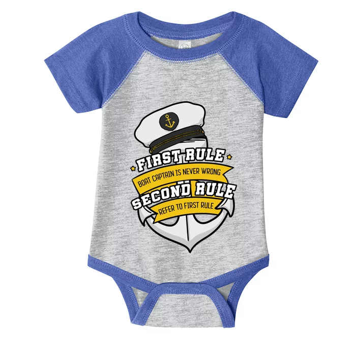 Boat Captain Sailor Seaman Seafarer Maritime Anchor Gift Infant Baby Jersey Bodysuit