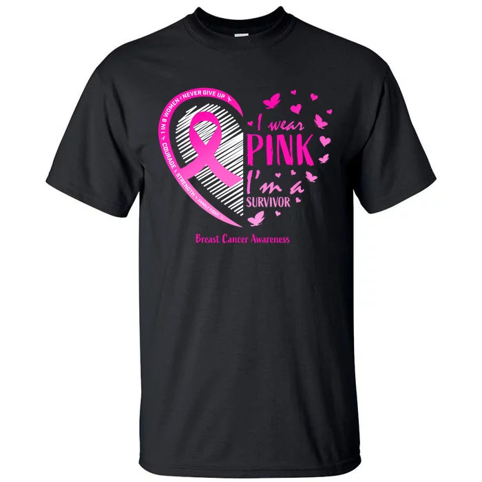 Breast Cancer Survivor Gifts Awareness Tall T-Shirt