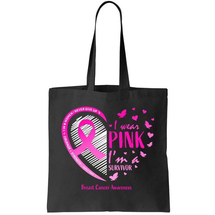 Breast Cancer Survivor Gifts Awareness Tote Bag