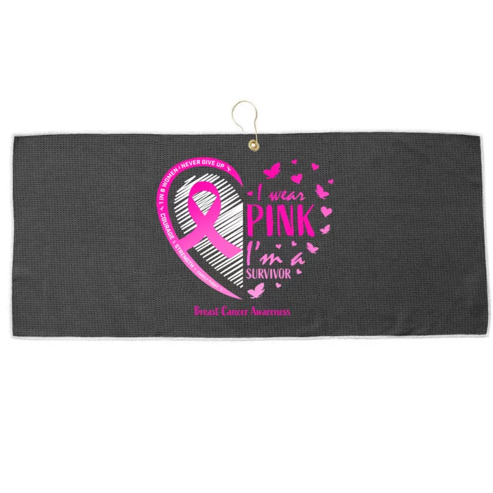 Breast Cancer Survivor Gifts Awareness Large Microfiber Waffle Golf Towel