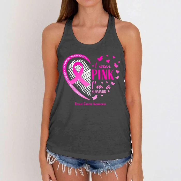 Breast Cancer Survivor Gifts Awareness Women's Knotted Racerback Tank