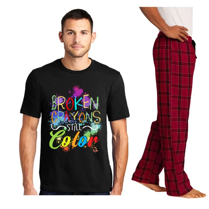 Broken Crayons Still Color Self Care Mental Health Matters Hoodie Pajama Set