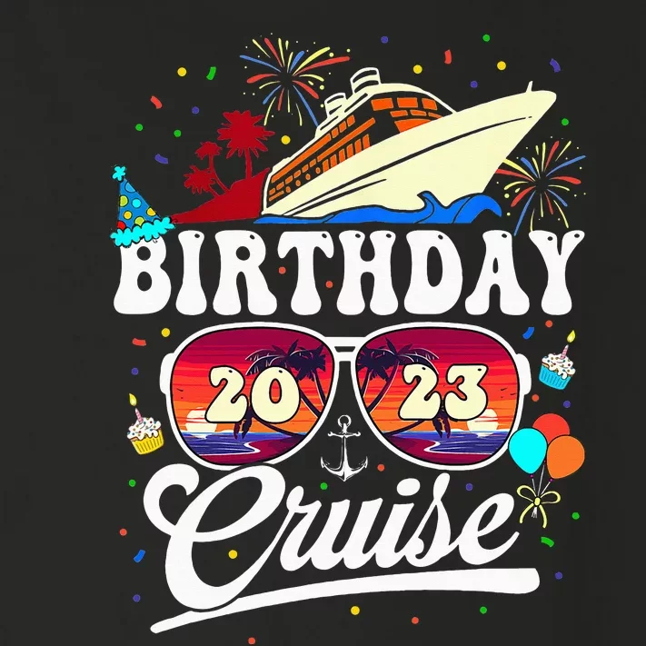 Birthday Cruise Squad Party Cruising Ship Vintage Toddler Long Sleeve Shirt