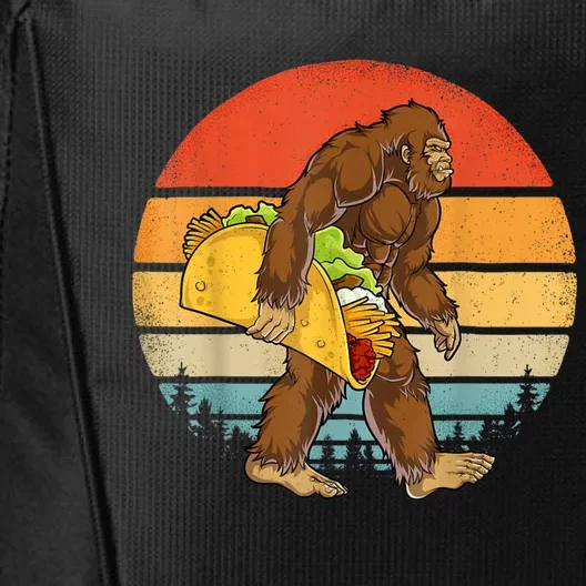 Bigfoot Carrying Taco Funny Cinco De Mayo Boy Men Sasquatch City Backpack