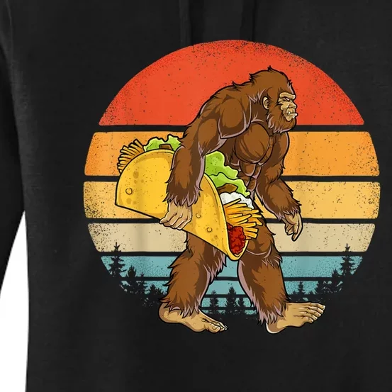 Bigfoot Carrying Taco Funny Cinco De Mayo Boy Men Sasquatch Women's Pullover Hoodie