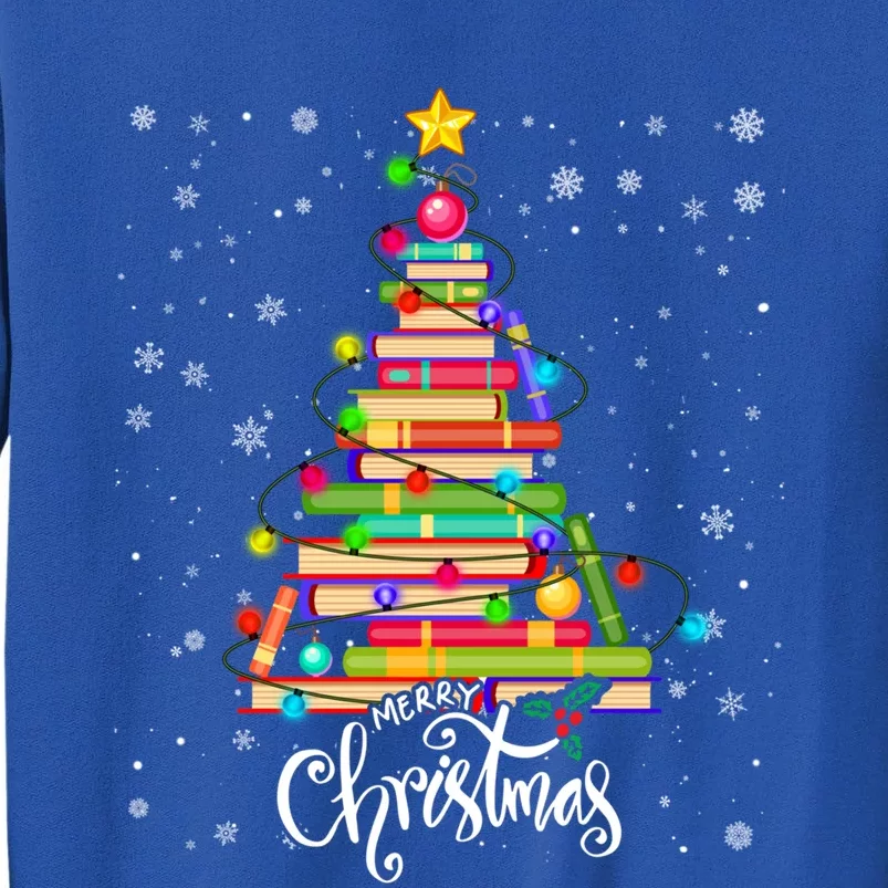 Books Christmas Tree Funny Love Reading Book Lover Librarian Cool Gift Sweatshirt