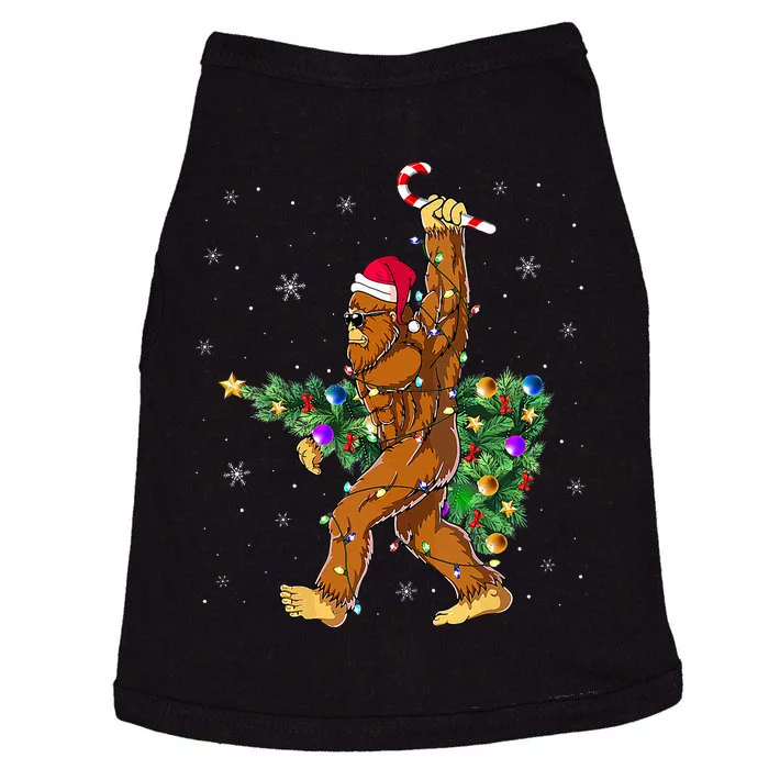 Bigfoot Christmas Tree Lights Xmas  Sasquatch Lovers Doggie Tank