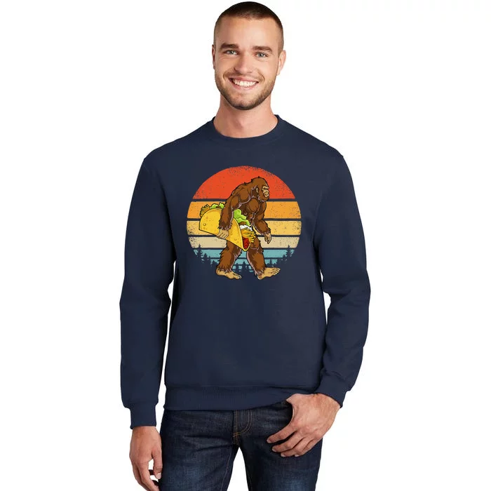 Bigfoot Carrying Taco Funny Cinco De Mayo Sasquatch Sweatshirt