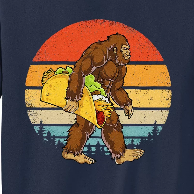 Bigfoot Carrying Taco Funny Cinco De Mayo Sasquatch Sweatshirt