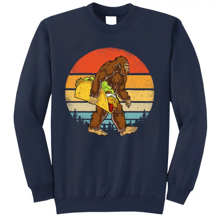 Bigfoot Carrying Taco Funny Cinco De Mayo Sasquatch Sweatshirt