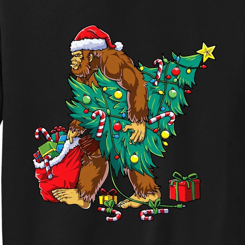 Bigfoot Christmas Tree Lights Xmas Sasquatch Lovers Sweatshirt