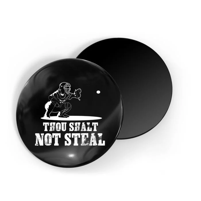 Baseball Catcher Thou Shalt Not Steal - Religious Gift Magnet