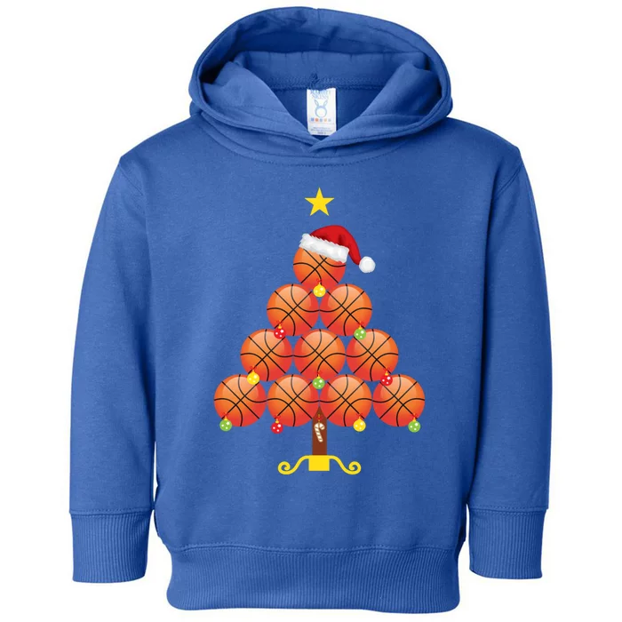 Basketball Christmas Tree Matching Family Group Holiday Gift Toddler Hoodie