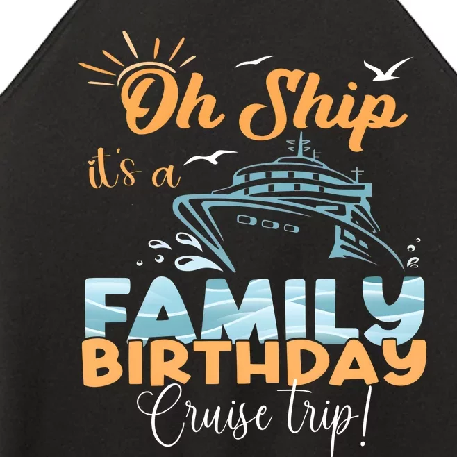 Birthday Cruise Trip Family Matching Family Women’s Perfect Tri Rocker Tank