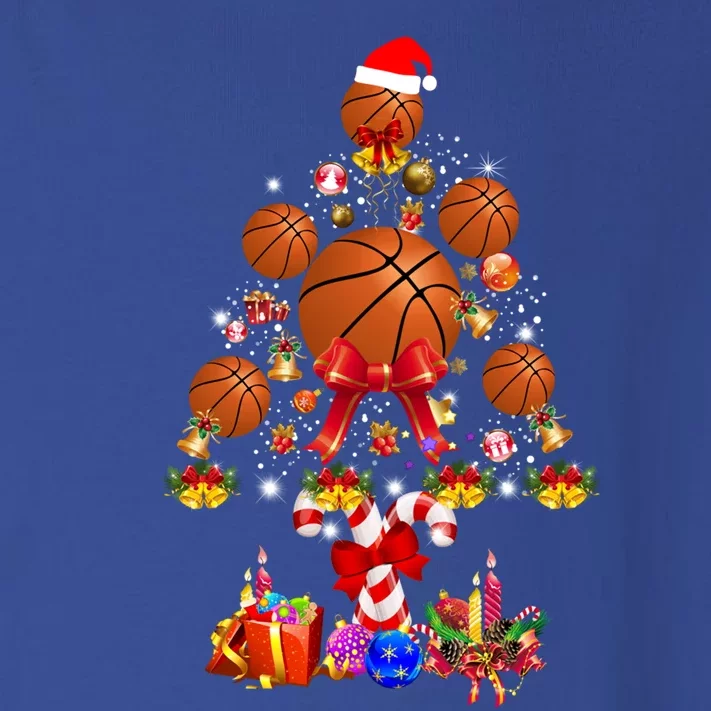 Basketball Christmas Tree Noel Costume Gift Toddler Long Sleeve Shirt