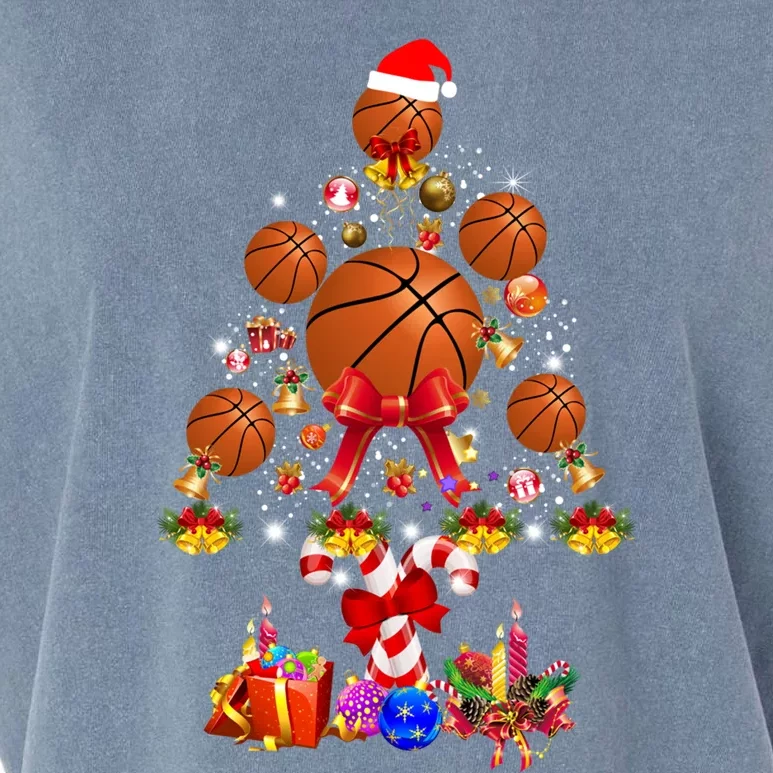 Basketball Christmas Tree Noel Costume Gift Garment-Dyed Women's Muscle Tee