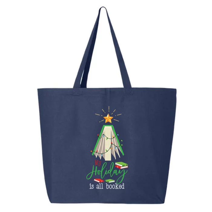 Book Christmas Tree My Holiday Is All Booked Reading Gift 25L Jumbo Tote