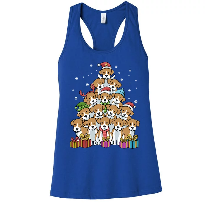 Beagle Christmas Tree Cool Gift Women's Racerback Tank