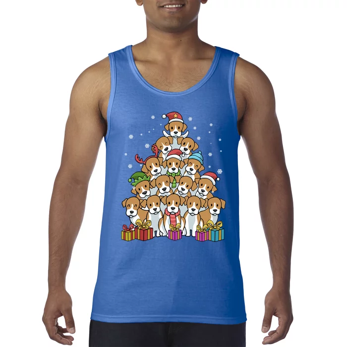 Beagle Christmas Tree Cool Gift Tank Top