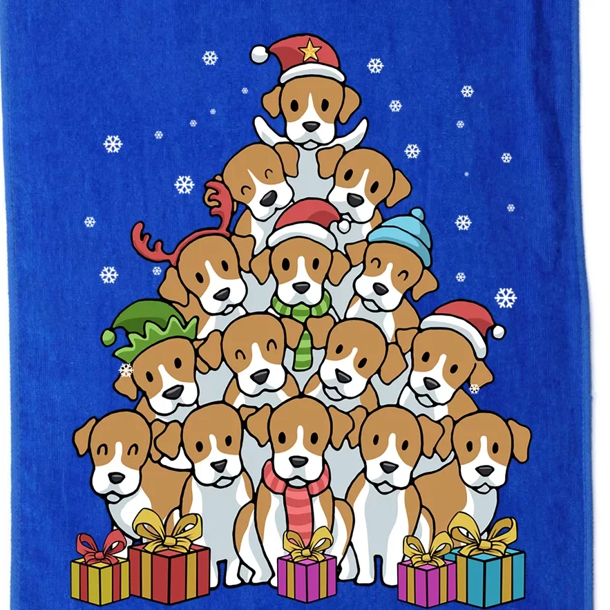 Beagle Christmas Tree Cool Gift Platinum Collection Golf Towel