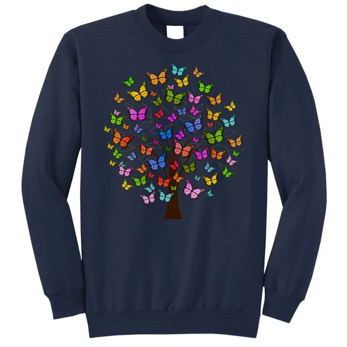 Butterfly Colorful Tree Tall Sweatshirt