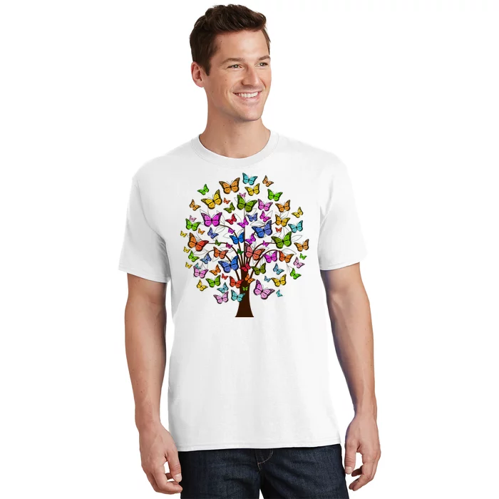 Butterfly Colorful Tree T-Shirt