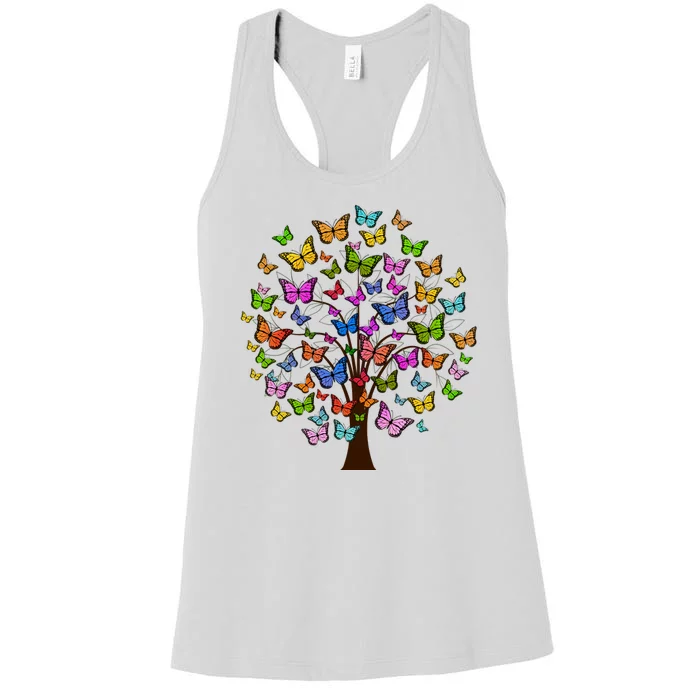 Butterfly Colorful Tree Women's Racerback Tank